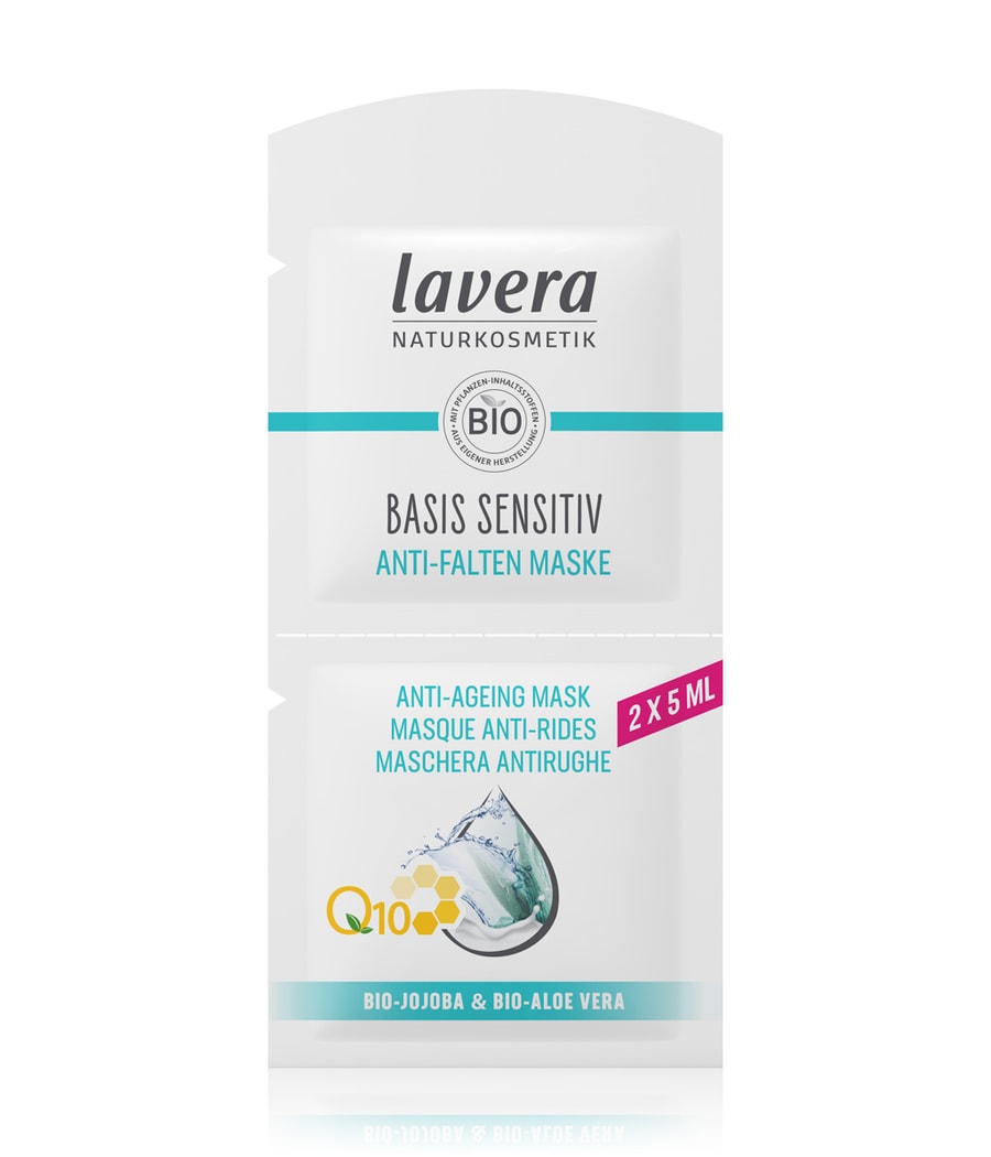 

Медицинская маска lavera Basis sensitiv Anti-Falten Maske Q10, 10 ml