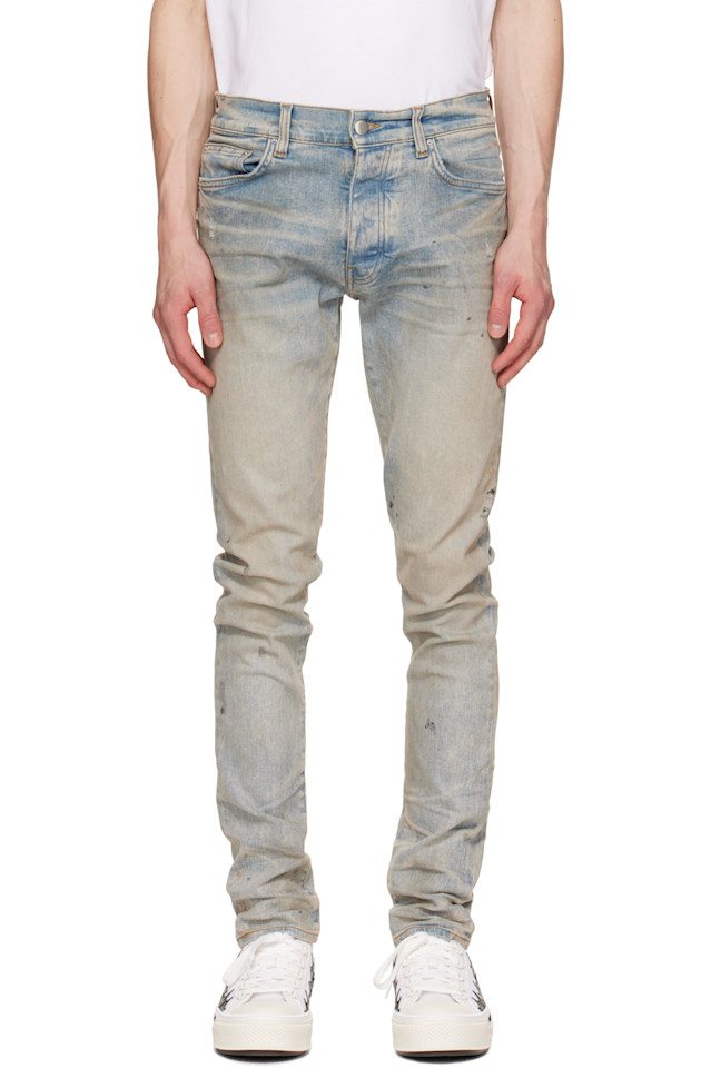 

Стековые джинсы Amiri, индиго
