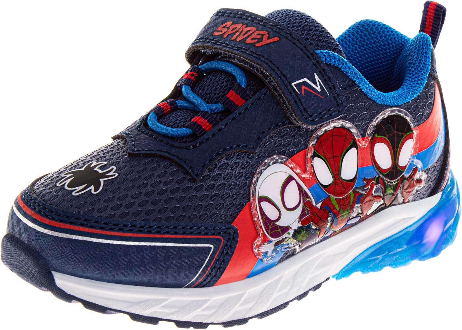 

Детские кроссовки с подсветкой, светящиеся кроссовки для мальчиков, спортивная обувь для мальчиков Sonic, MonsterJam, Spider-Man, Mickey, Paw Patrol, Toy Story, TMNT (размеры: 5-10 для малышей / 11-12 для детей младшего возраста) Josmo, синий