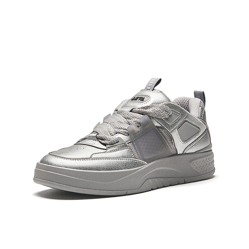 Кроссовки ANTA Skateboarding Shoes Men Low-top Pigeon Gray / Metallic Titanium, серый — фото 2