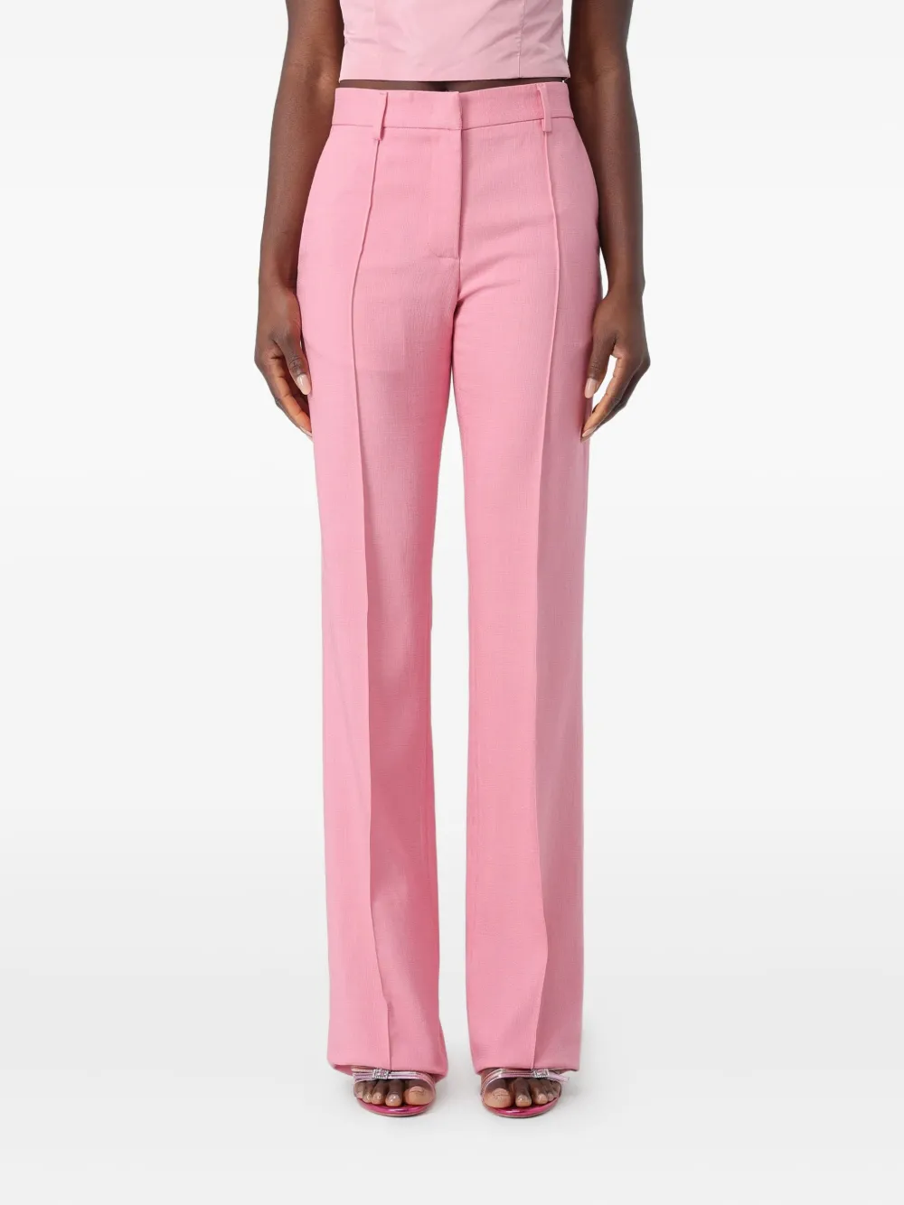 

Брюки с отделкой швами Msgm, розовый