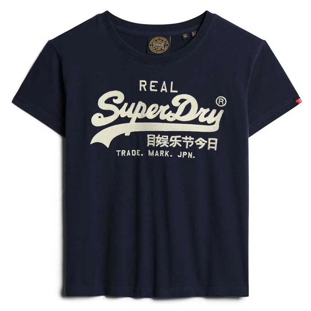 

Футболка Superdry Embroidered Vl Fitted, синий