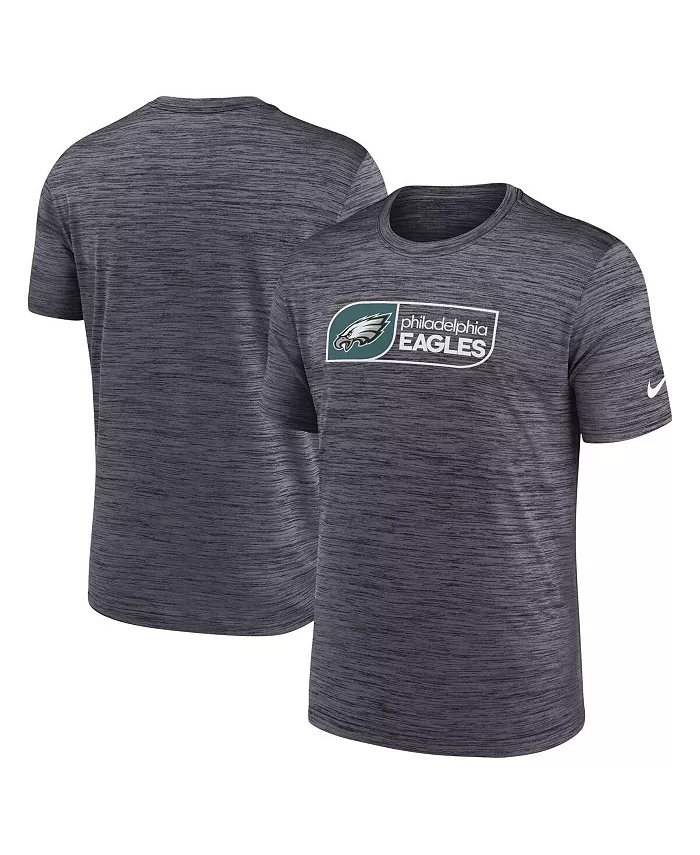 

Мужская черная футболка Philadelphia Eagles Big Tall Velocity Jock Tag Performance Nike