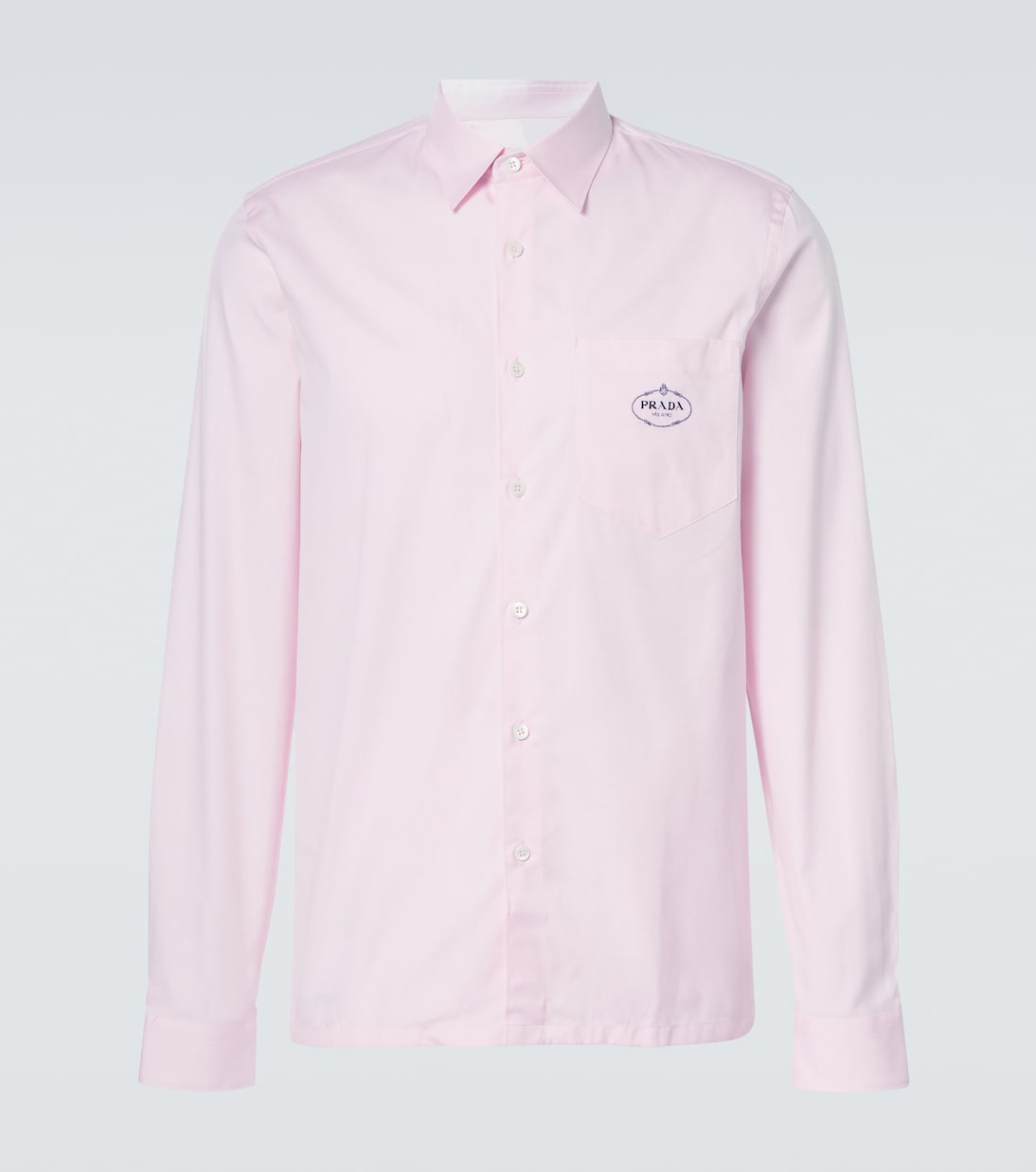 

Хлопковая рубашка Oxford с логотипом Prada, Rosa