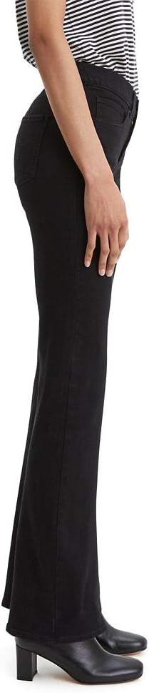 Женские классические джинсы-клеш Levi's, Soft Black — фото 2