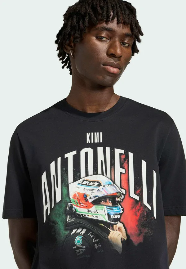 Футболка с графическим принтом команды amg petronas formula 1 кими антонелли Adidas Performance, Black — фото 3