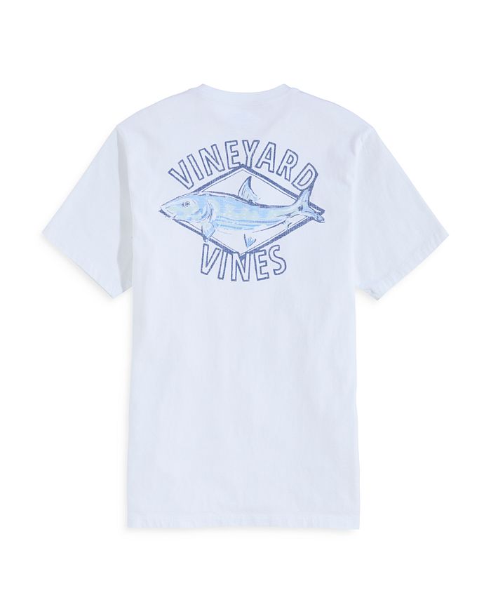 

Футболка с принтом "Painted Bonefish" и карманом Vineyard Vines, белый