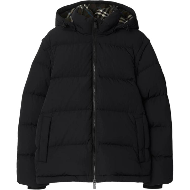 Куртка Burberry с отстегивающимися рукавами, утепленная, черный — фото 3