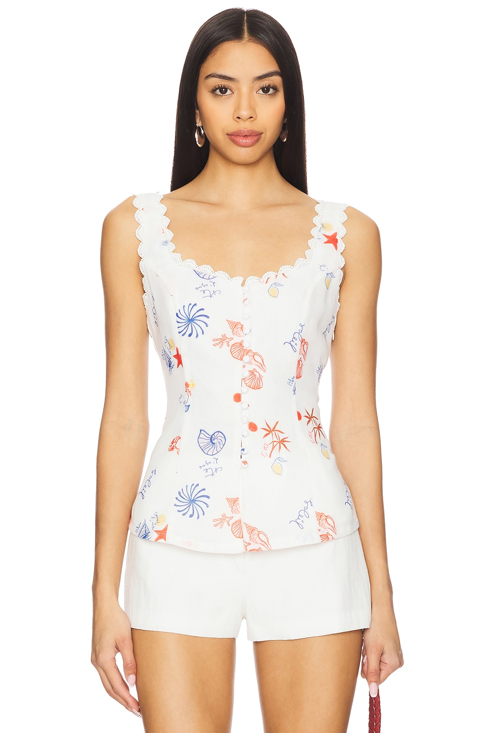

Топ Reeta Line & Dot, white multi