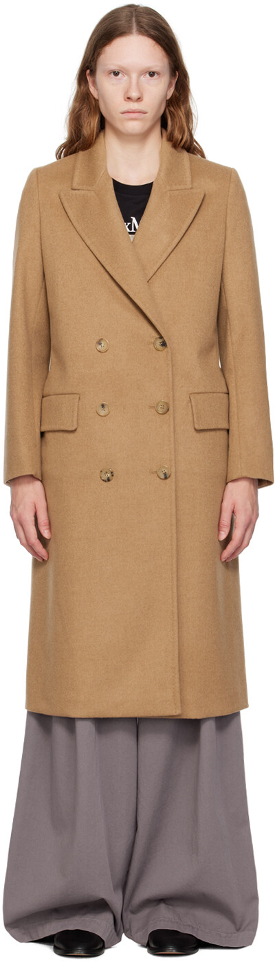 

Светло-коричневое пальто Elmi Max Mara, Коричневый, Светло-коричневое пальто Elmi Max Mara