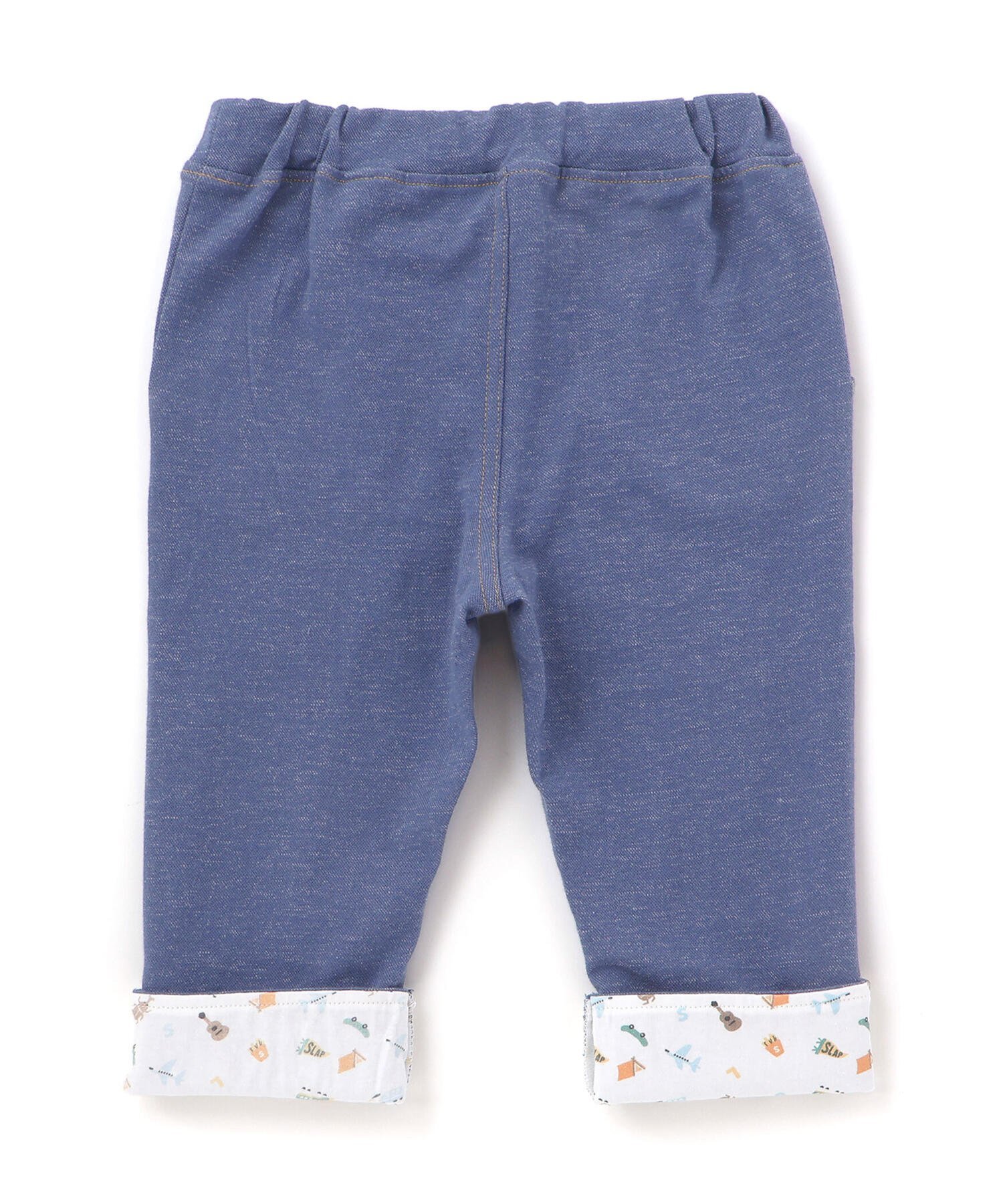 Брюки из саржи длиной 3/4 с подшитым низом (80-120 см) SLAP SLIP, Navy — фото 2