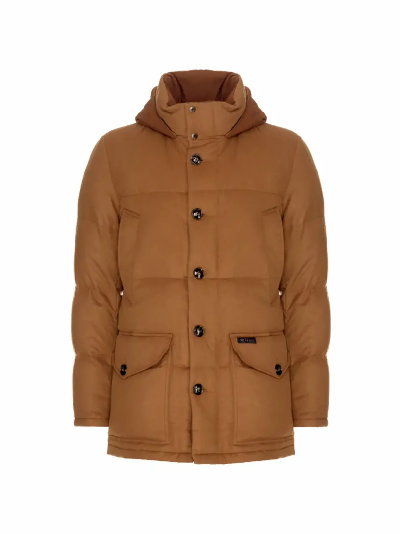 

Кашемировый пуховик Kiton, коричневый