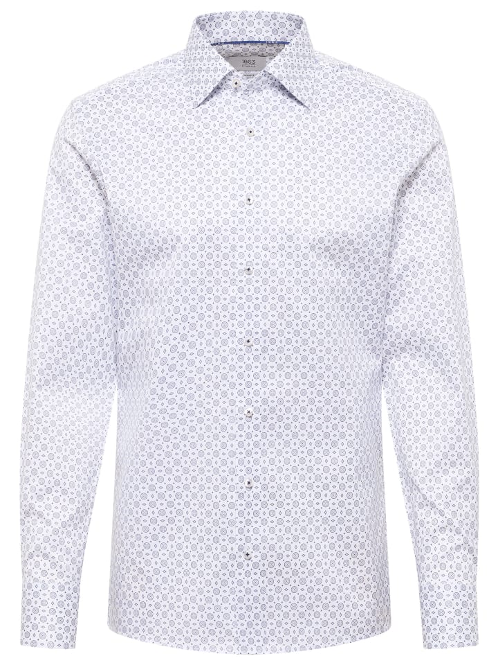 

Eterna Приталенная рубашка светло-голубого цвета