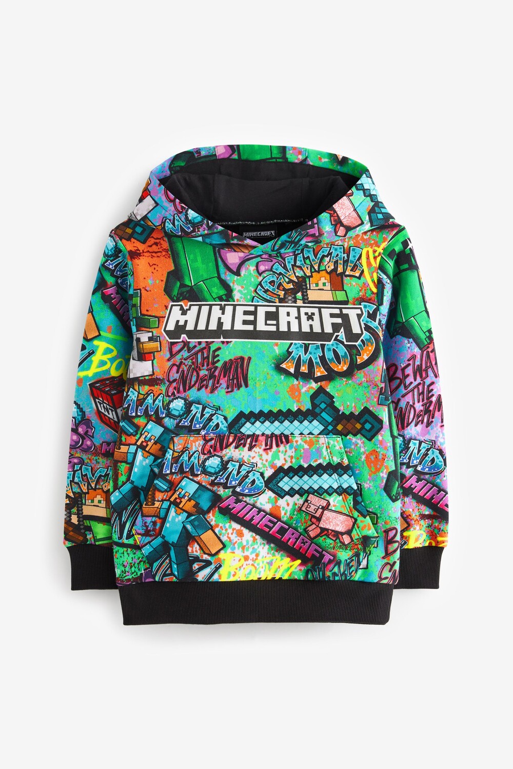 

Толстовка Minecraft с граффити (3 16 лет) Next, черный