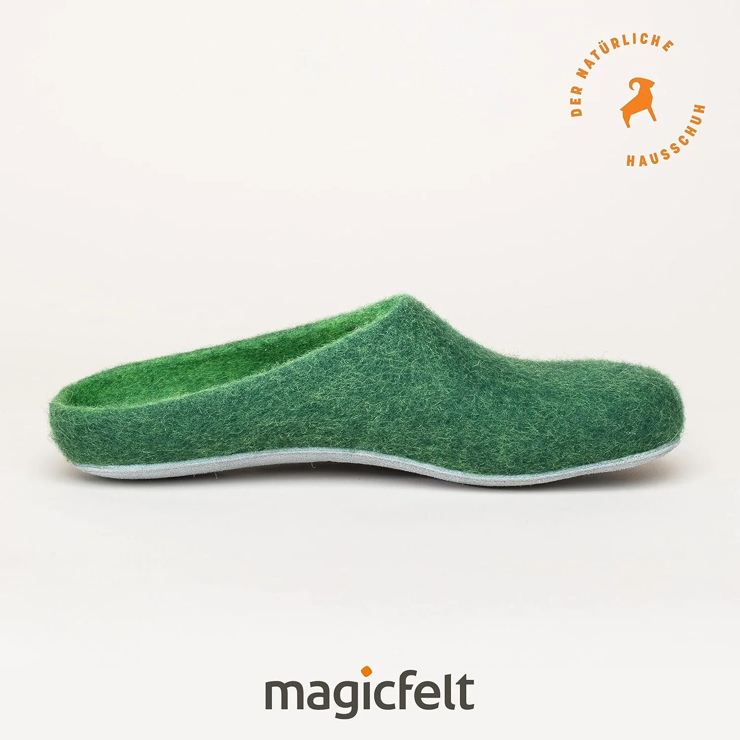 Войлочные тапочки Magicfelt AP 701 из 100% шерсти мериноса. Тапочки мужские и женские на платформе из высококачественной кожи - Сделано в Тироле, темно-зеленый — фото 4