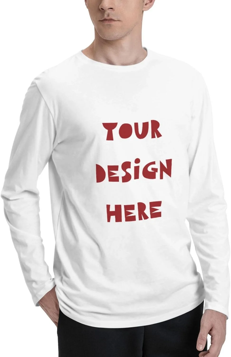 Футболка с длинным рукавом для мужчин Custom Shirt Cotton — фото 2