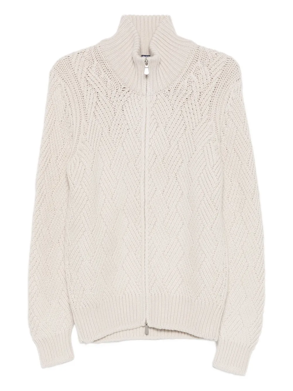 

Кардиган на молнии с косами Barba, нейтральный