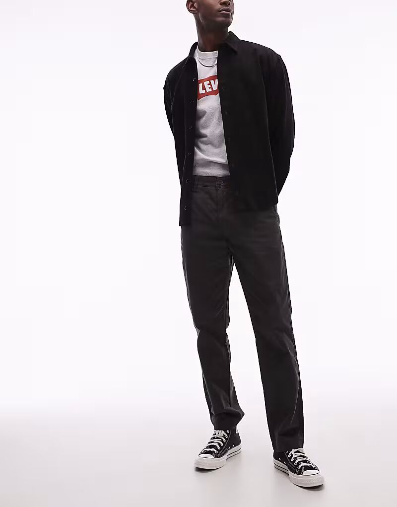 

Брюки Levi's XX Chino Authentic прямого кроя из саржи с эффектом потертости черного цвета