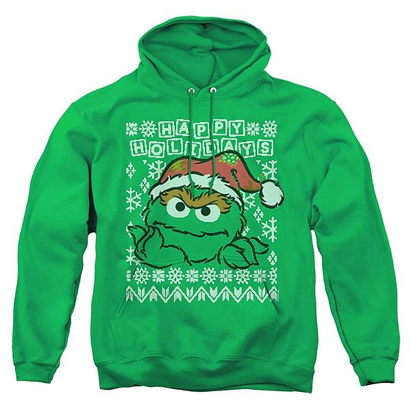 

Толстовка с капюшоном Sesame Street Oscar the Grouch Ugly Christmas для взрослых Licensed Character