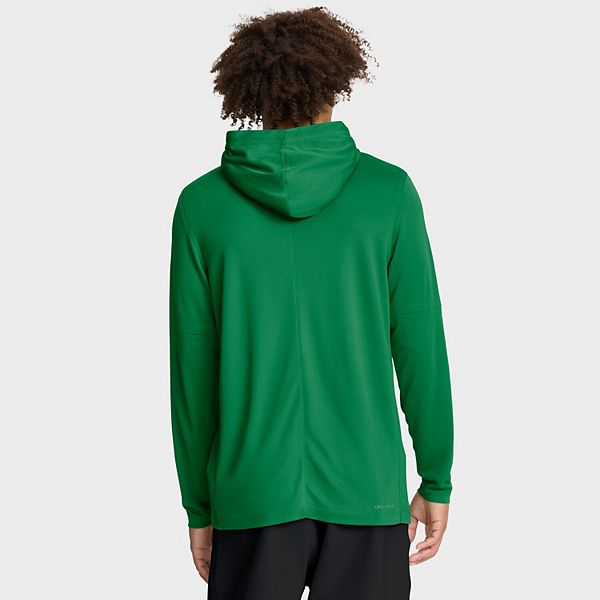Мужская зеленая толстовка oregon ducks 2025 sideline dri-fit с длинным рукавом Nike — фото 3