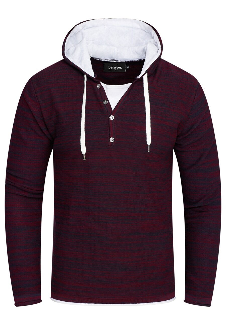 

Толстовка с капюшоном behype Sweatshirt JOSHA, цвет bordeaux/black