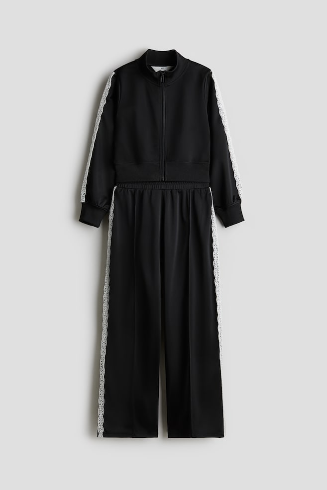 

Спортивный костюм с кружевными деталями H&M, черный