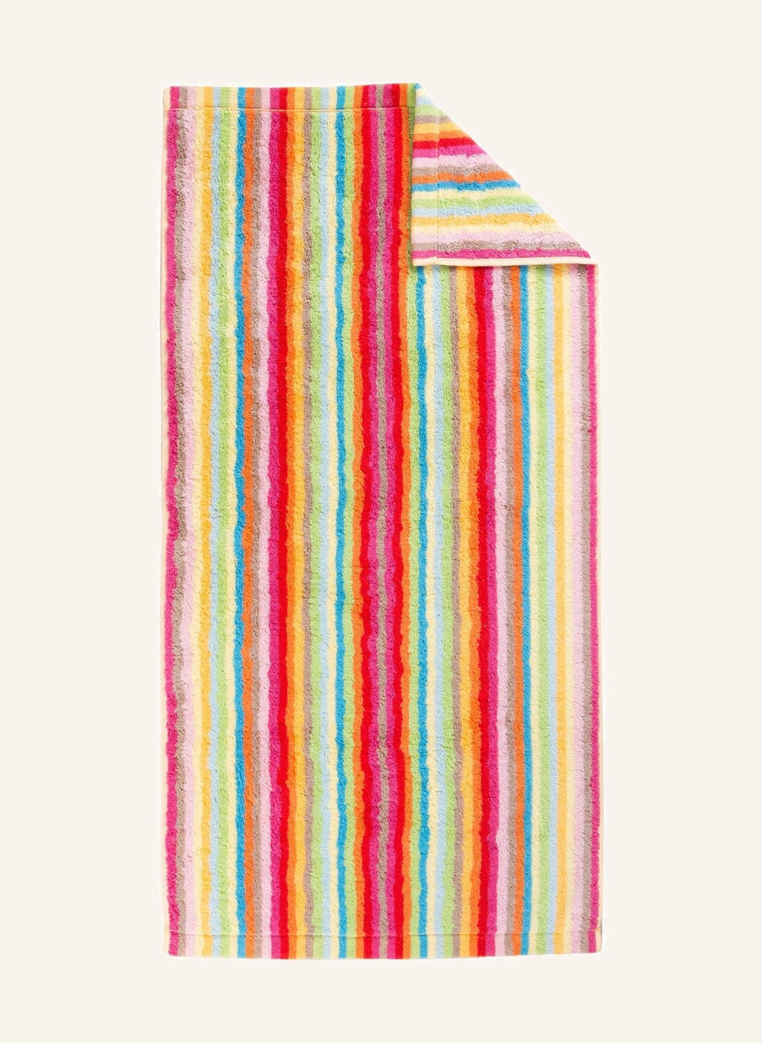 

Полотенце lifestyle stripes Cawö, цвет PINK/GRÜN/ORANGE