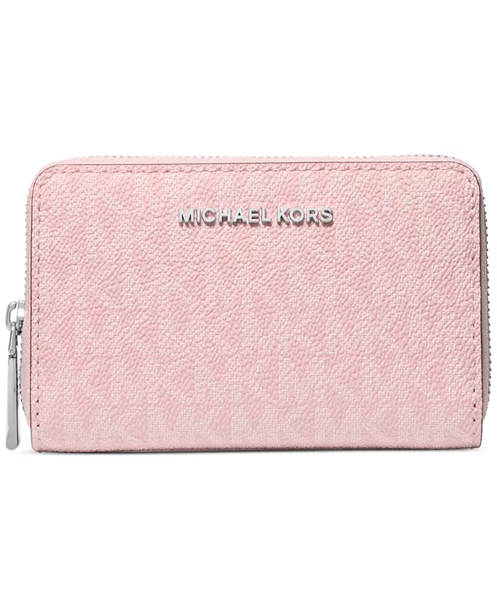 

Картхолдер с молнией по периметру Logo Jet Set Michael Kors, розовый