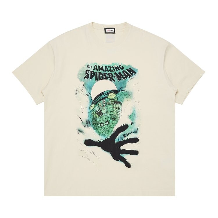 

Футболка Kith x Marvel Mysterio Spiderman Vintage Tee, цвет Sandrift