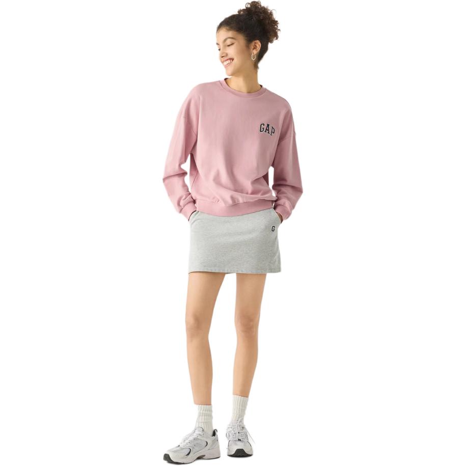 Свитшот Women's Crew Neck Moderate Others GAP, розовый — фото 4