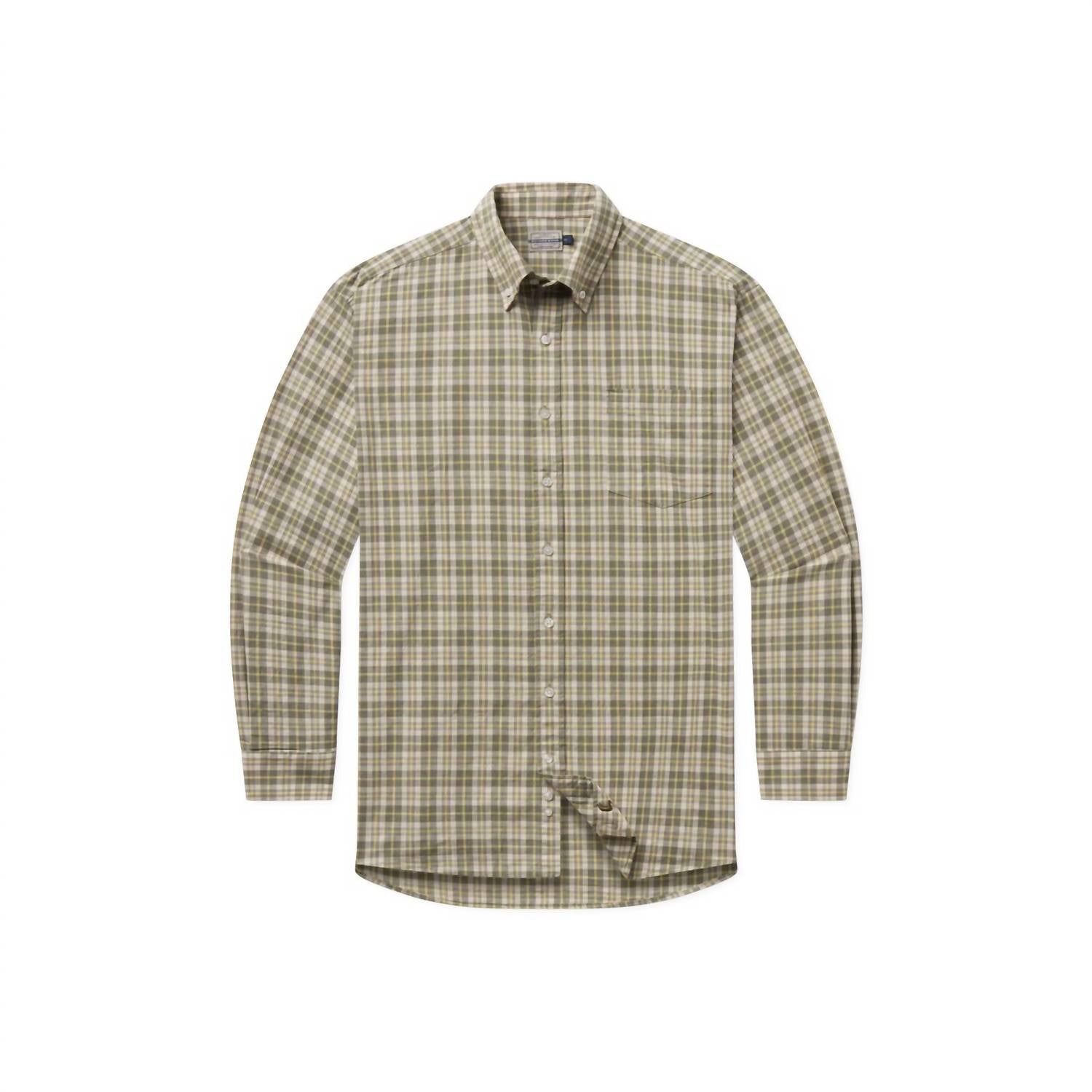 

Мужская рубашка Bandera Washed Plaid в цвете Sage/Dark Olive Southern Marsh