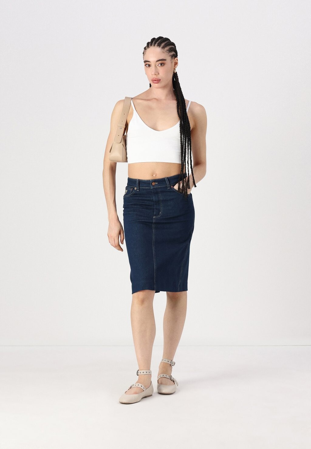 

Юбка из денима CARA LOIS Jeans, темно-синий деним