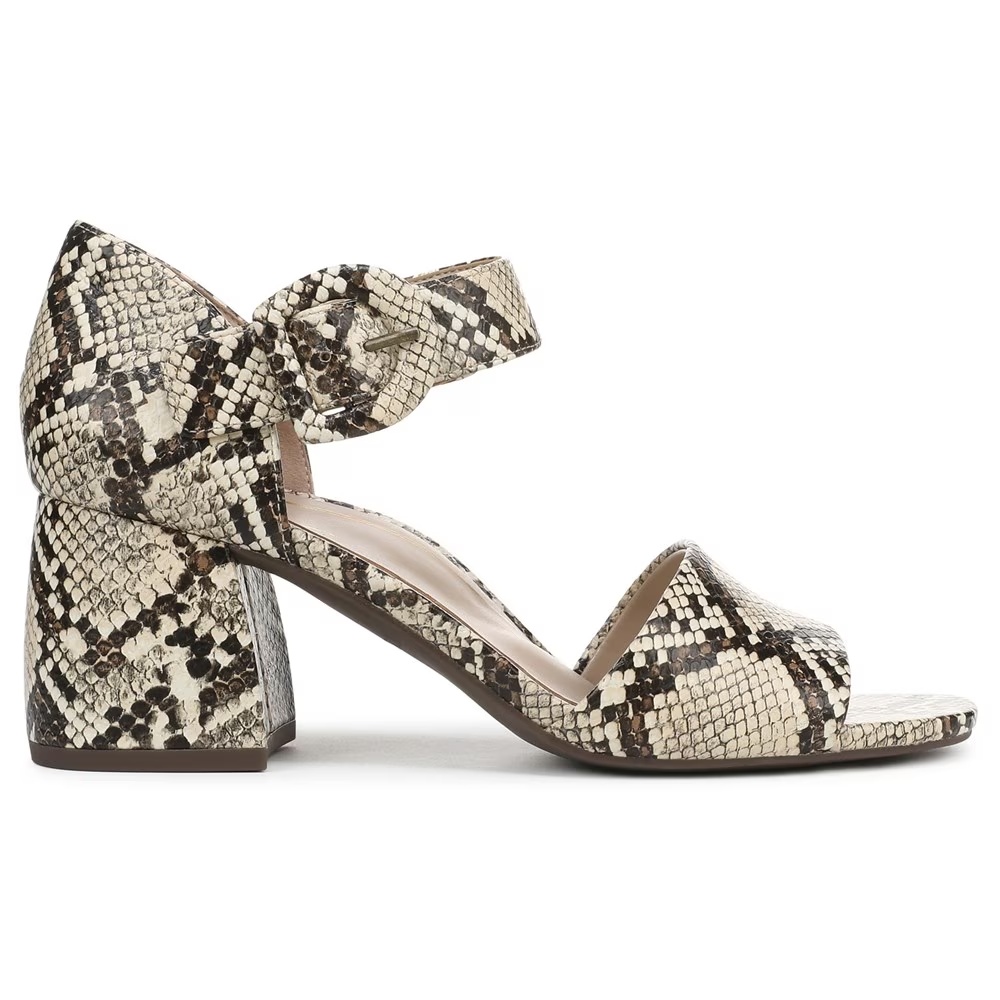 Блочные босоножки на каблуке Chardonnay Vionic, ivory snake print leather — фото 2