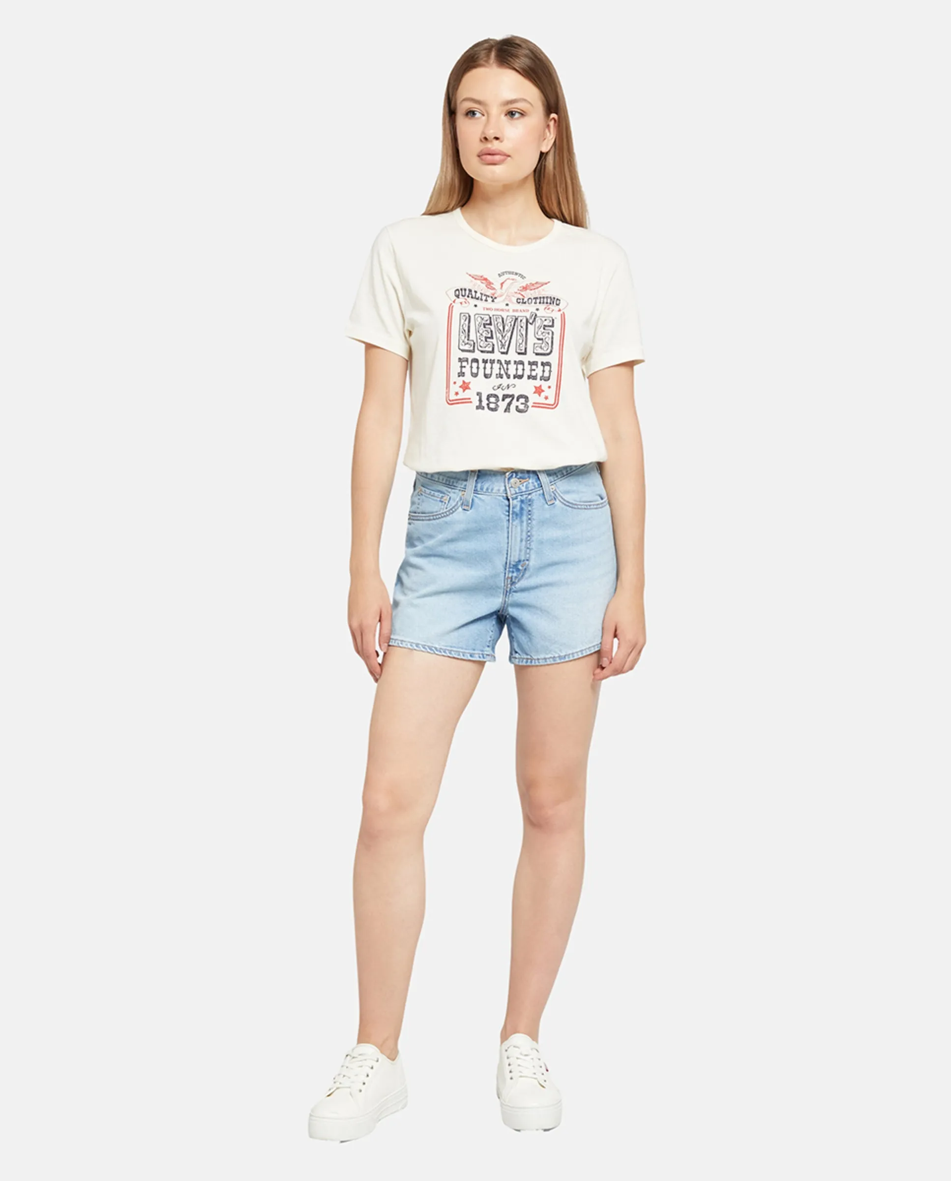 

Высокие джинсы-вакерос для женщин в стиле 80-х Mom Levi'S, светло-голубой