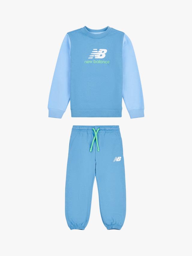 

Детская хлопчатобумажная толстовка и комплект для бега трусцой New Balance, цвет Blue Laguna