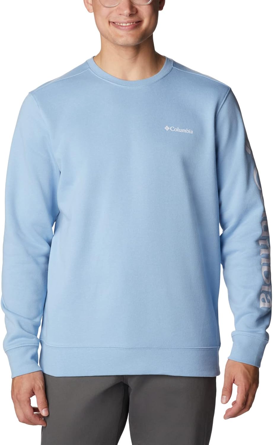 

Columbia мужская толстовка Trek Crew, Jet Stream/Csc Sleeve Logo