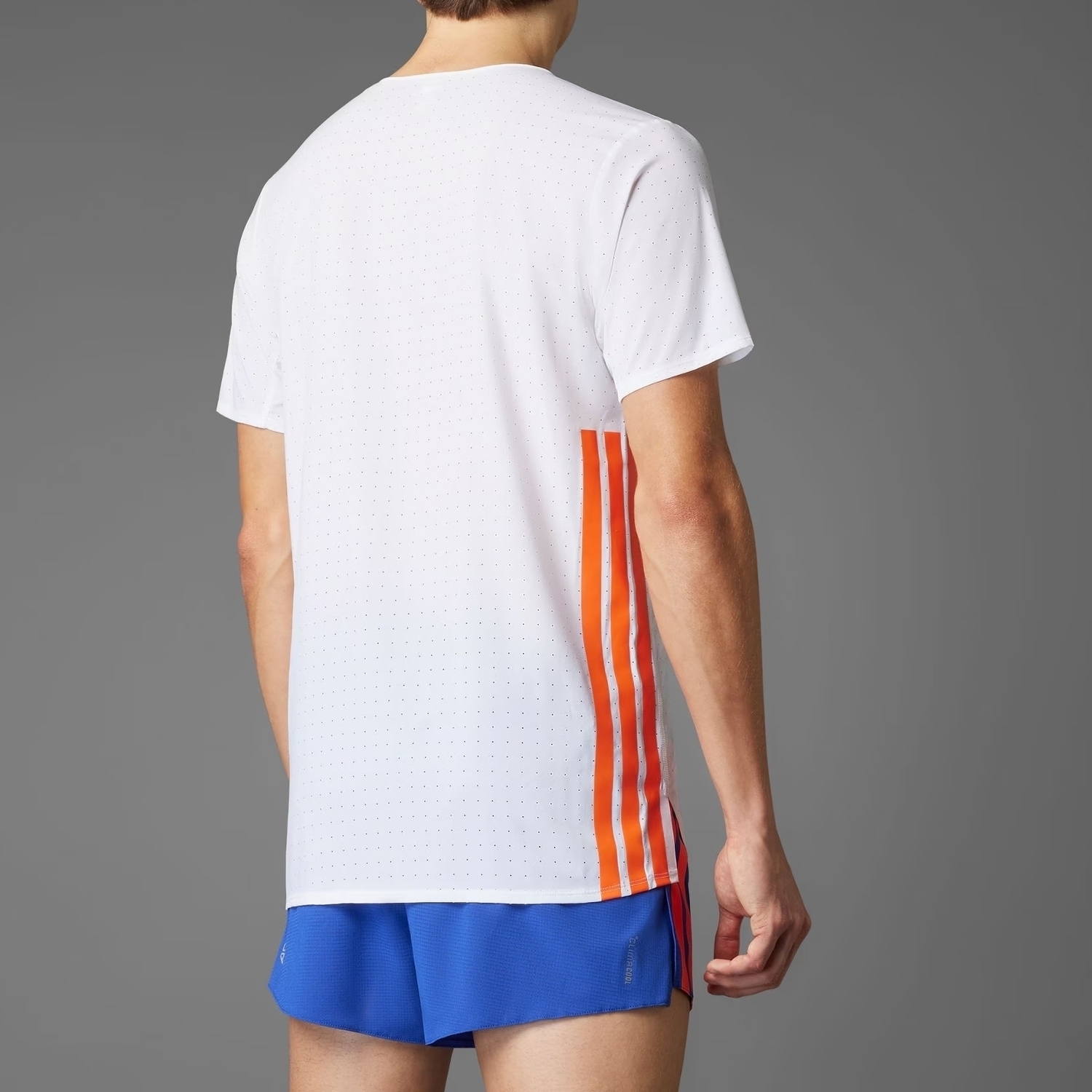 Adidas Футболка Adizero мужская белая — фото 3