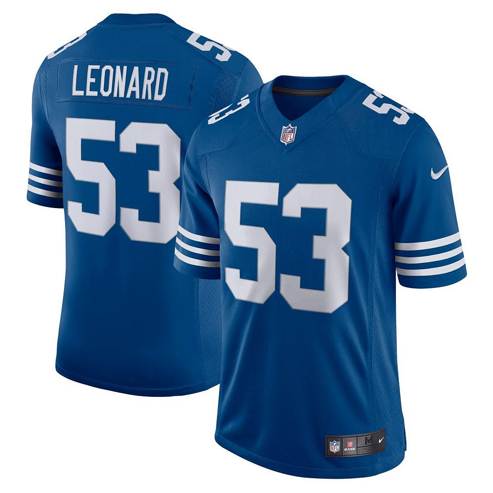 

Мужское джерси Nike Darius Leonard Royal Indianapolis Colts Alternate Vapor Limited, цвет Clt Blue