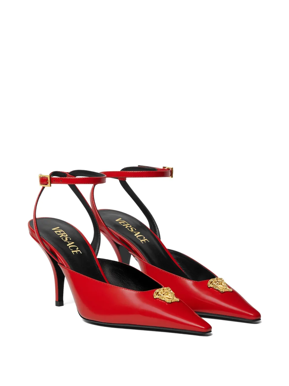 Туфли 85mm La Medusa-head pumps VERSACE, красный — фото 2