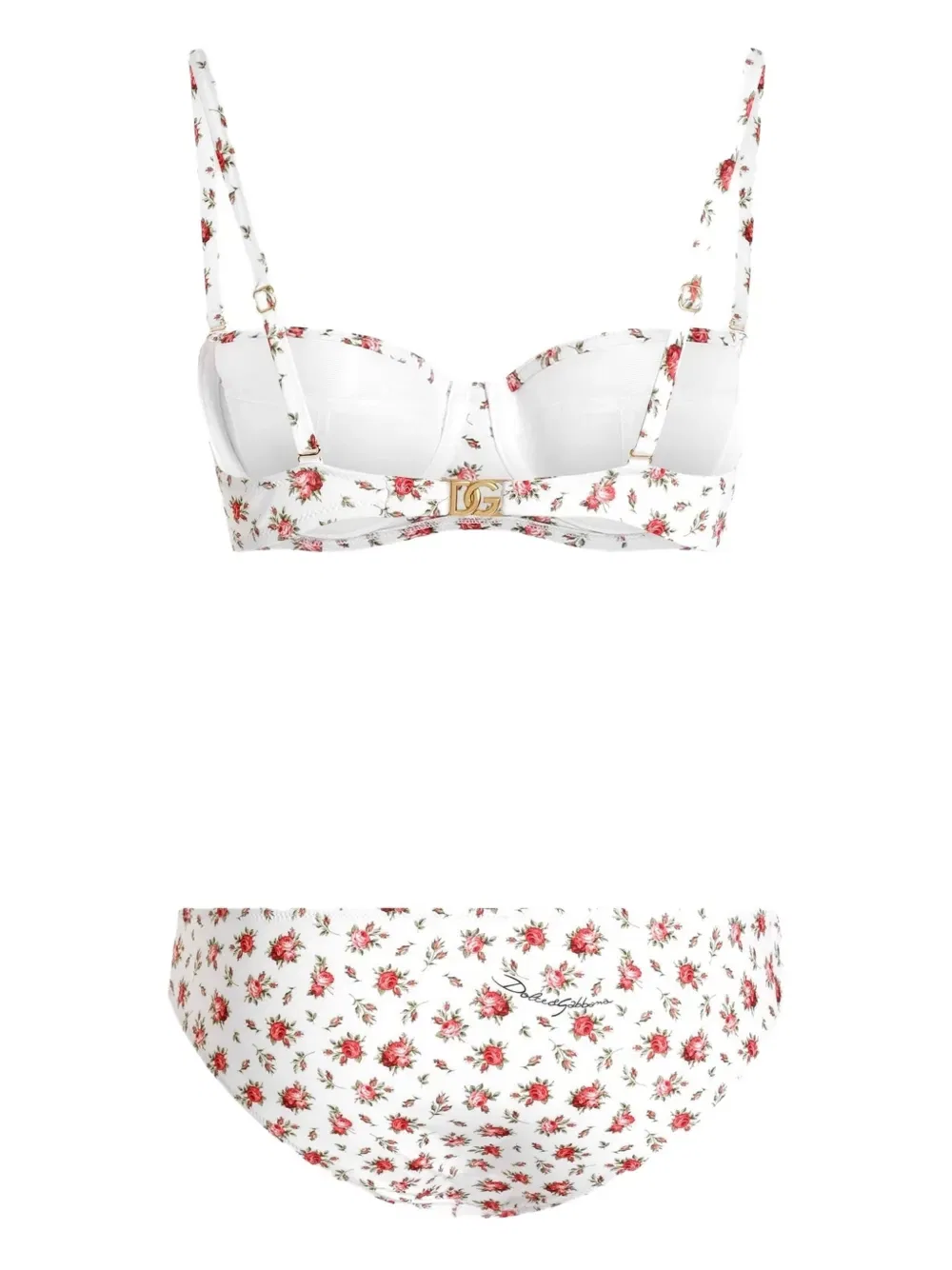 Бикини с цветочным принтом Dolce & Gabbana, белый — фото 2