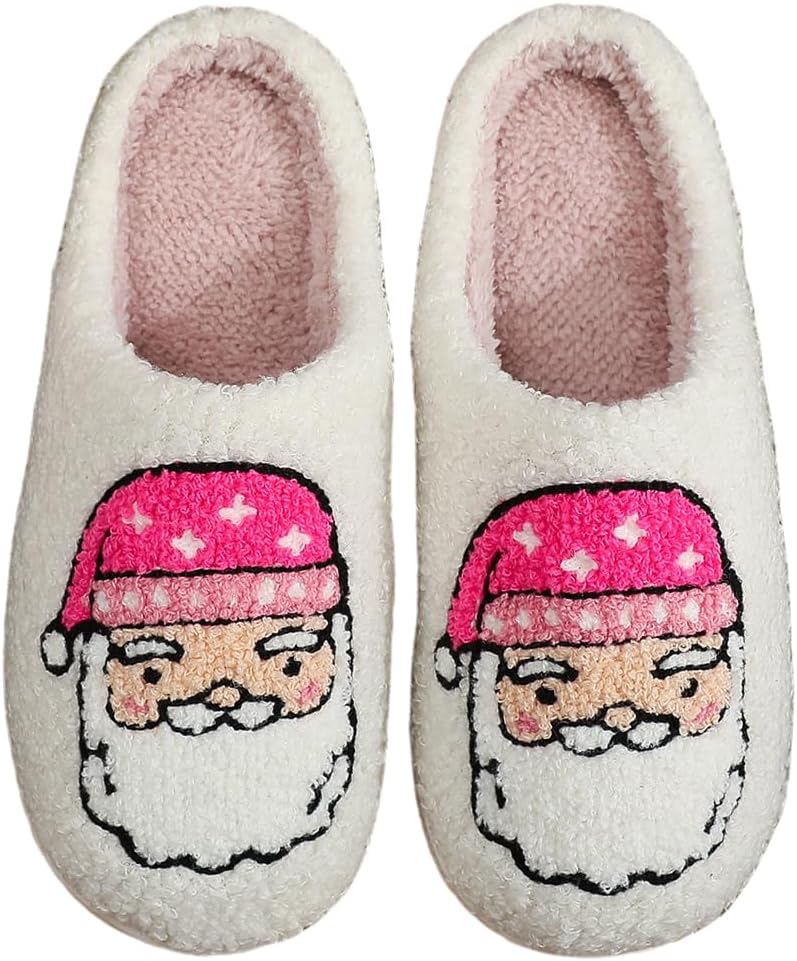 

Рождественские тапочки для женщин и мужчин, милые мультяшные тапочки с Санта-Клаусом и пряничным домиком, теплые тапочки с эффектом памяти, уютные пушистые домашние тапочки для осени и зимы Behegtye, A2