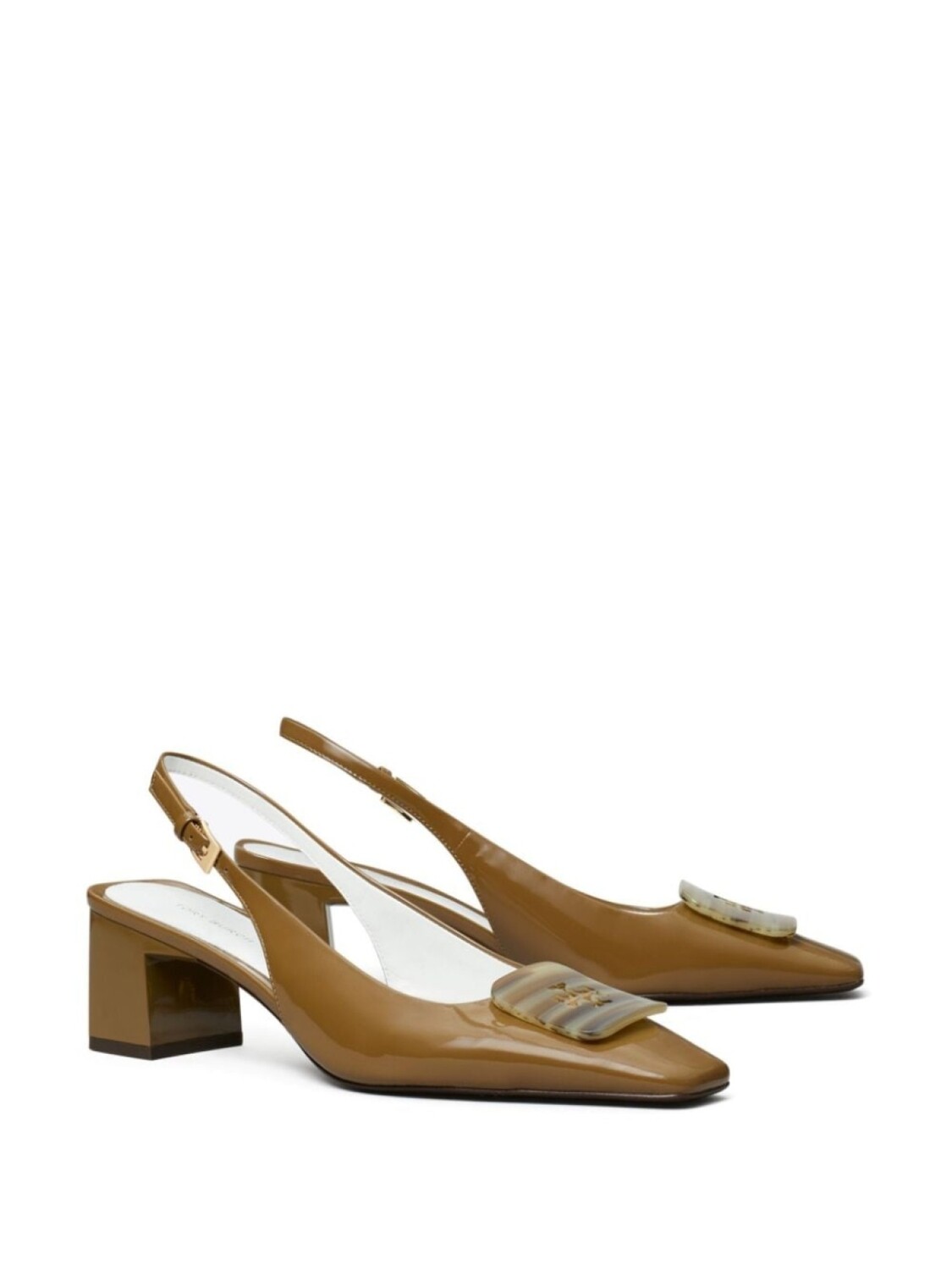 Туфли-лодочки Tory Burch Georgia 55 мм с открытой пяткой, серый — фото 2