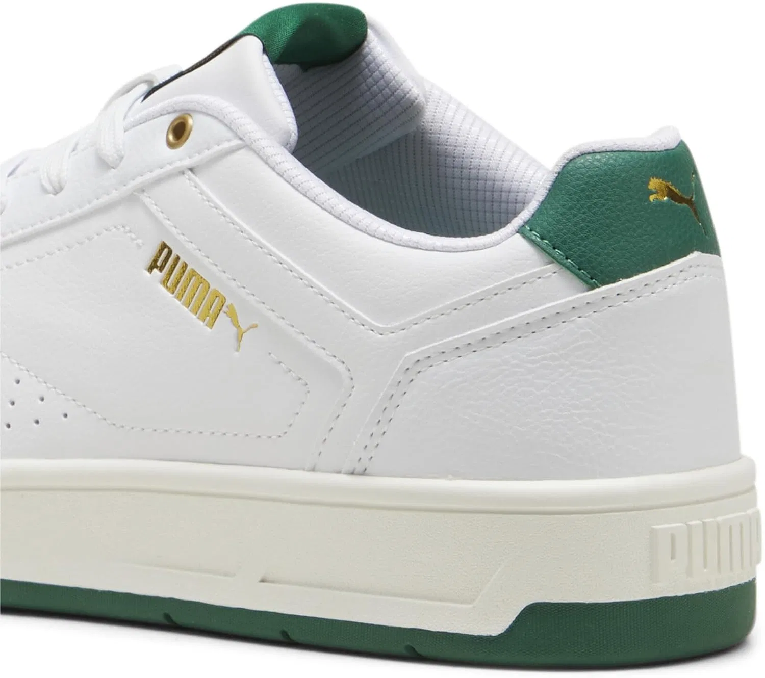 Кроссовки PUMA Erwachsene Court Classic, White Vine Gold Green — фото 3