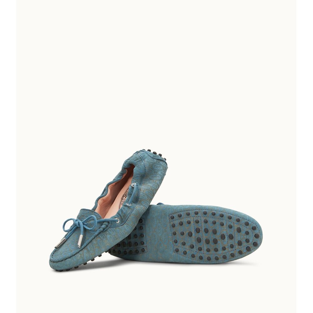 

Обувь для вождения Gommino из замши TOD's, цвет Light Blue