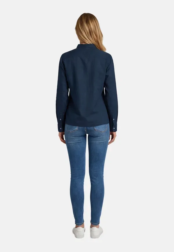 Блуза U.S. Polo Assn. Usbellaa button down, темно-синяя — фото 3