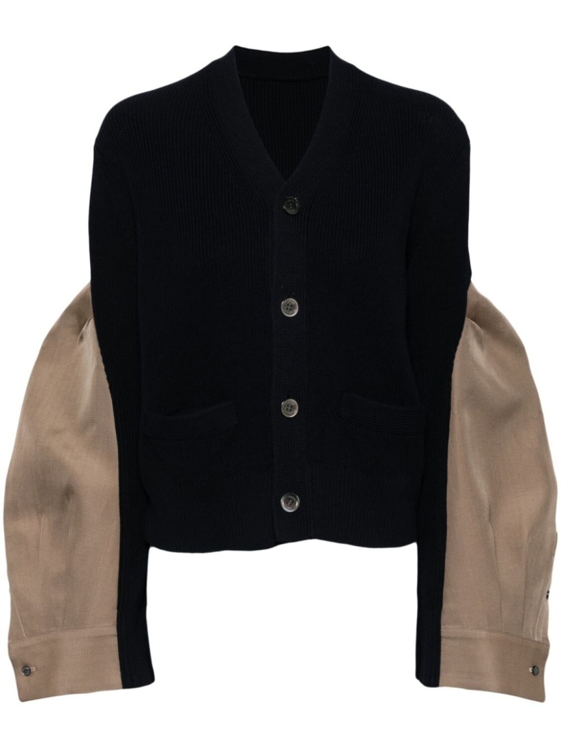 

Sacai кардиган со вставками, синий
