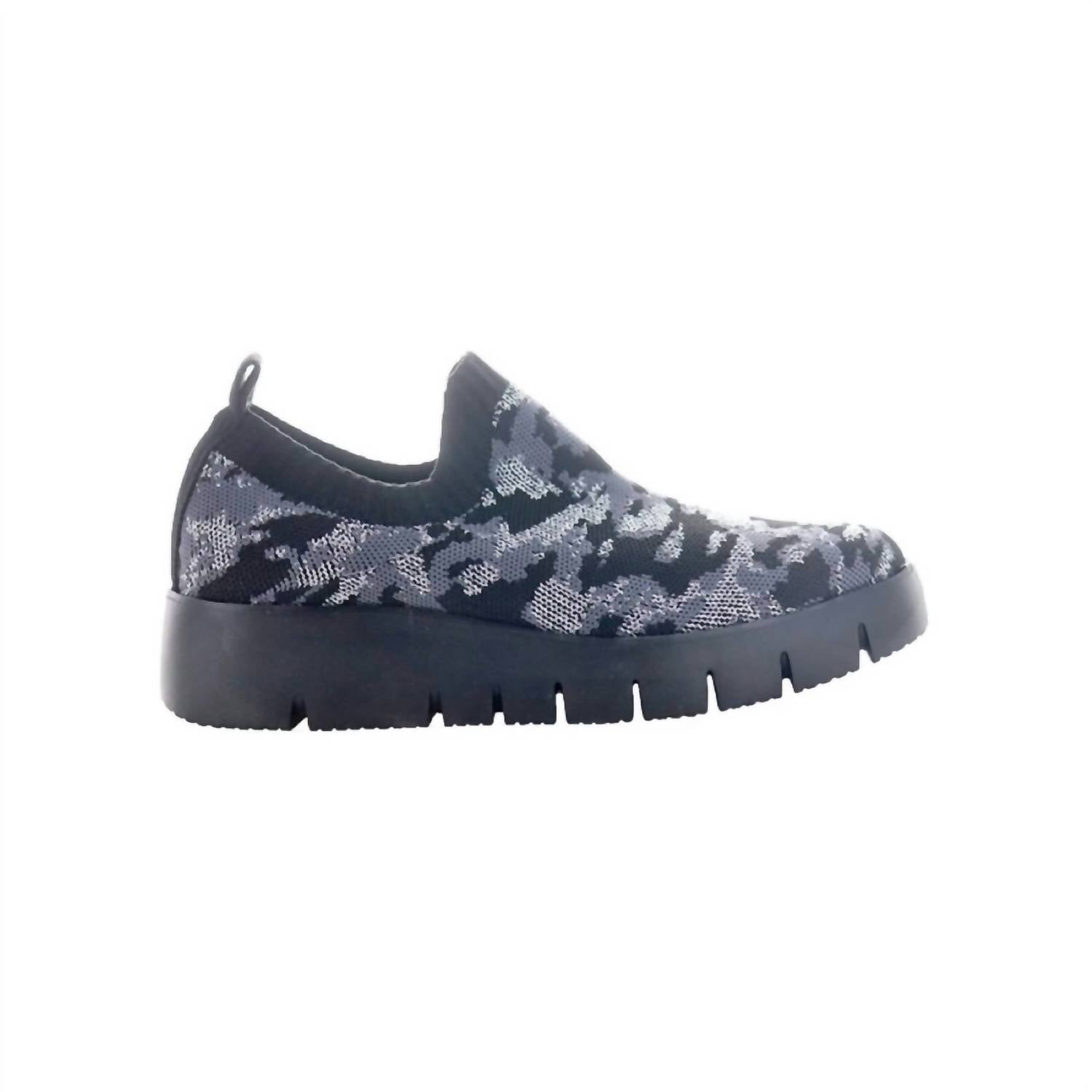 Женские туфли на танкетке Fx Luna в оловянно-камуфляжном цвете Bernie Mev, Pewter Camo