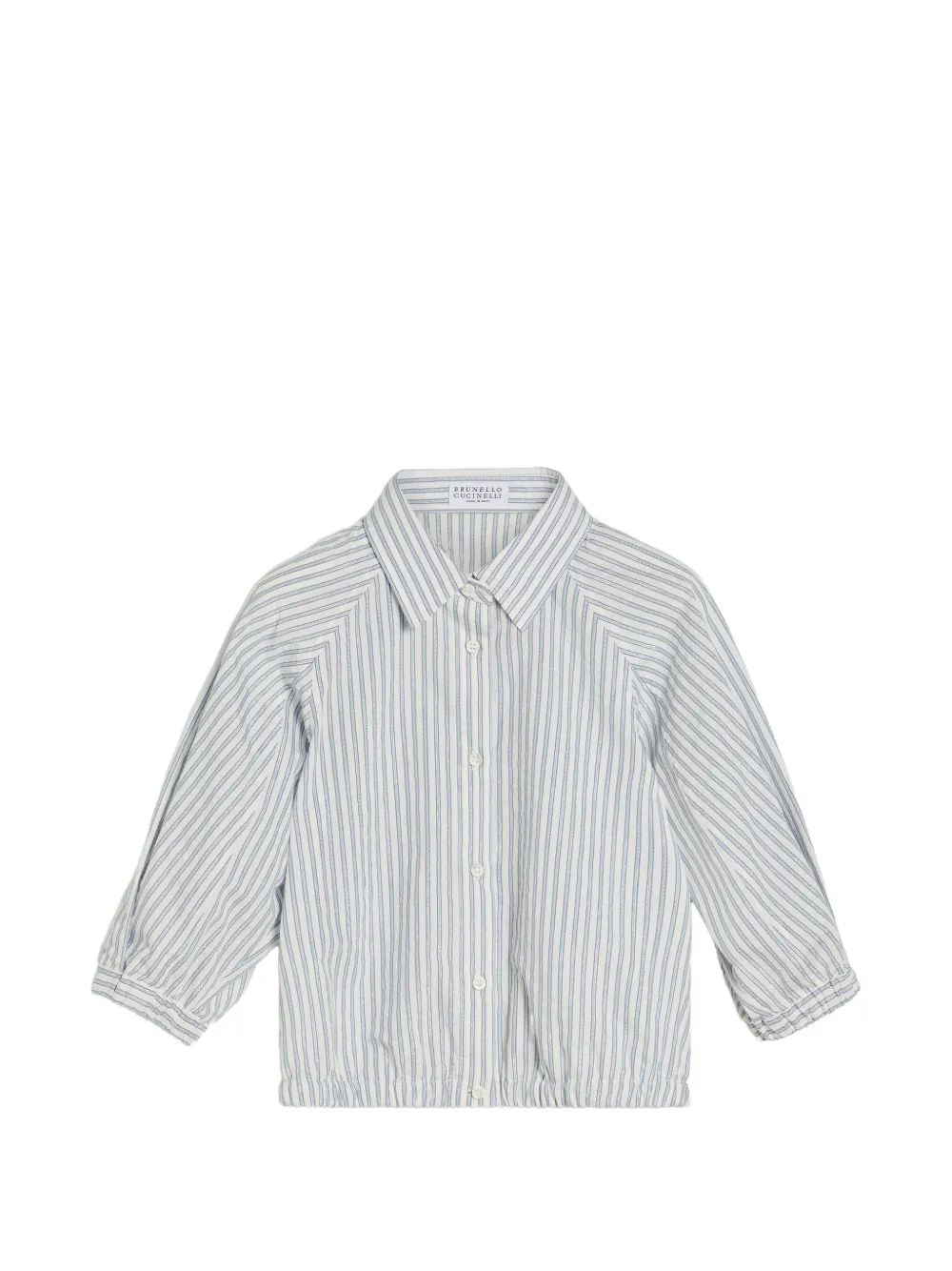 

Рубашка в полоску Brunello Cucinelli Kids, белый