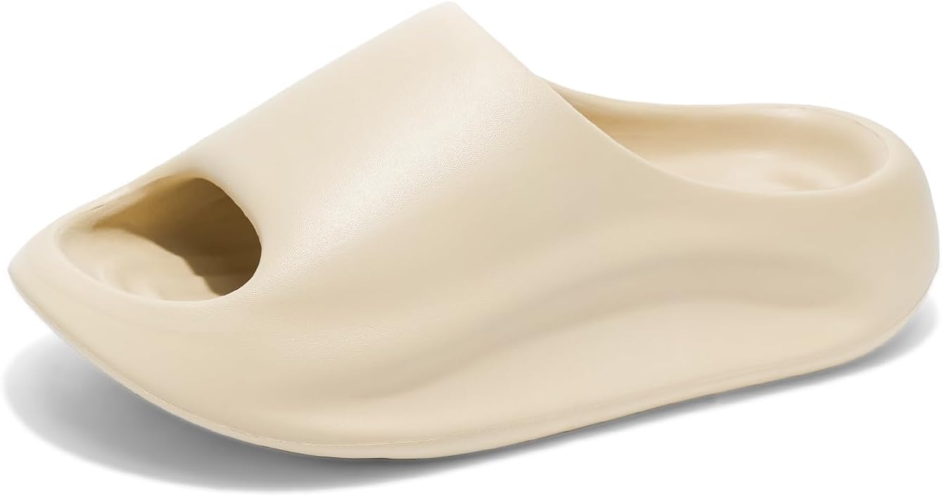 

Женские и мужские шлепанцы RUNSOON Cloud - ультракомфортные платформенные сандалии-летние тапочки для дома и улицы, бежевый