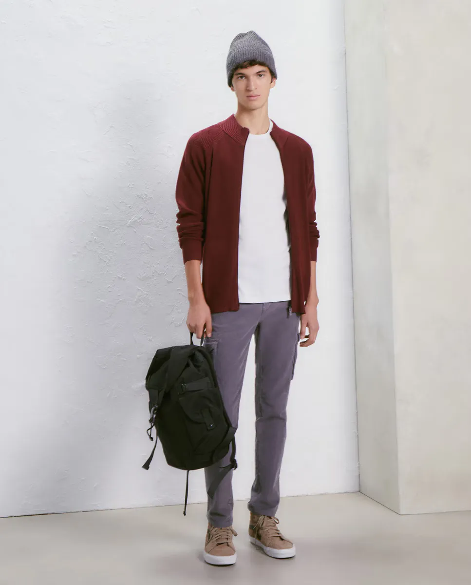 

Мужской кардиган на молнии Easy Wear, цвет Granate